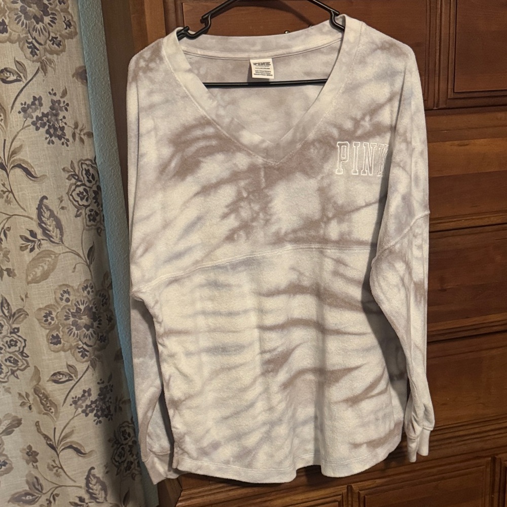PINK Victoria's Secret Tie-Dye V-Neck Sweater
